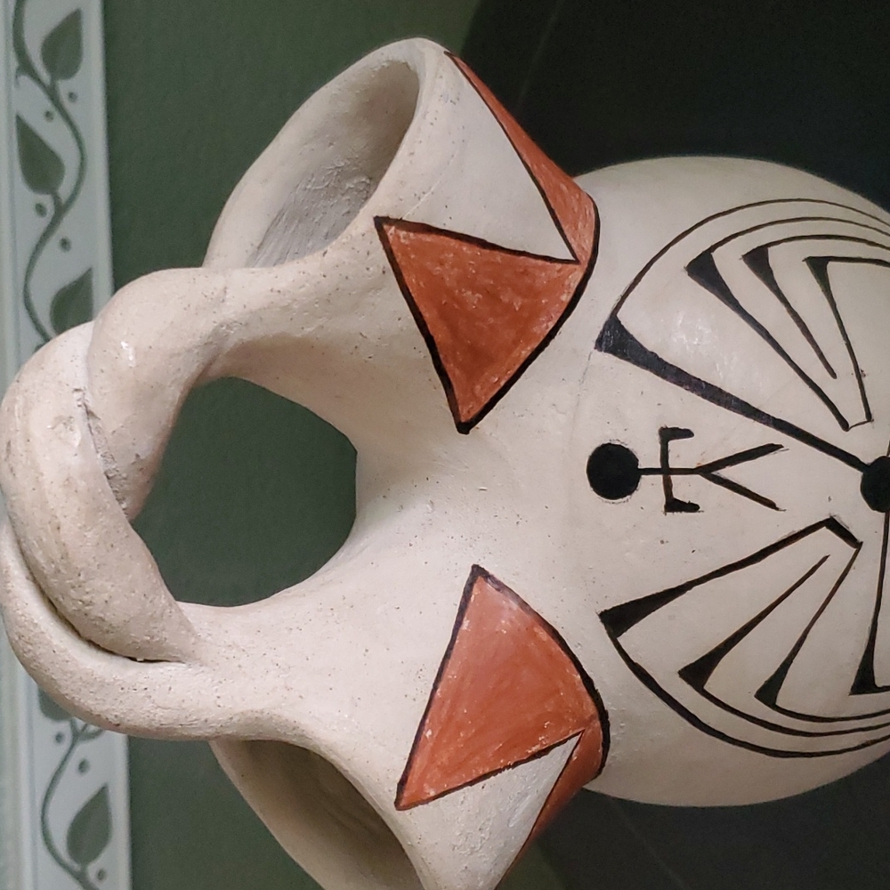 Hand coiled Rare 1970's Papago Native Indian Wedding Vase vintage - Picture 2 of 8